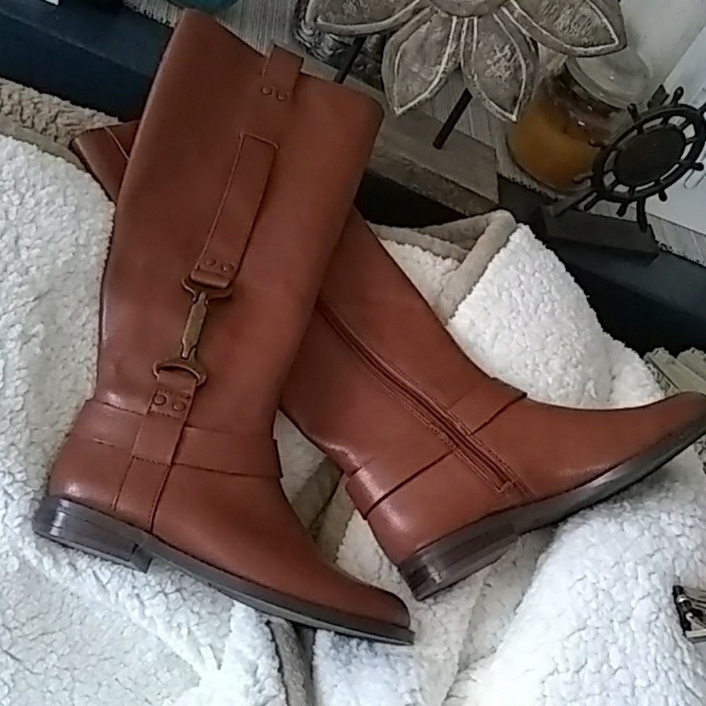 Nine West honey Brown riding boots